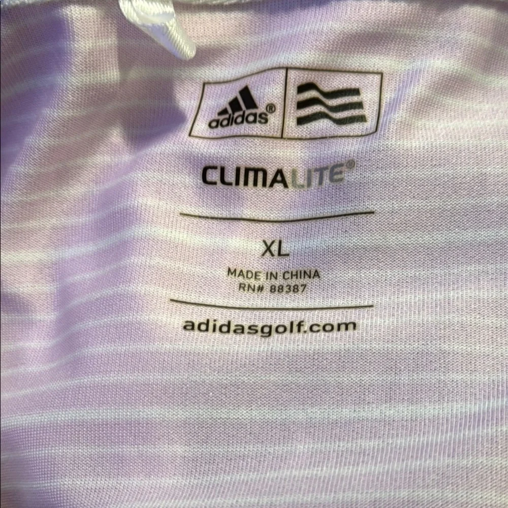 Adidas ClimaLite Pink Stripe Polo